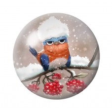 Cabochon en Verre Illustré Noël 12 à 25mm pour la création de bijoux fantaisie - DIY