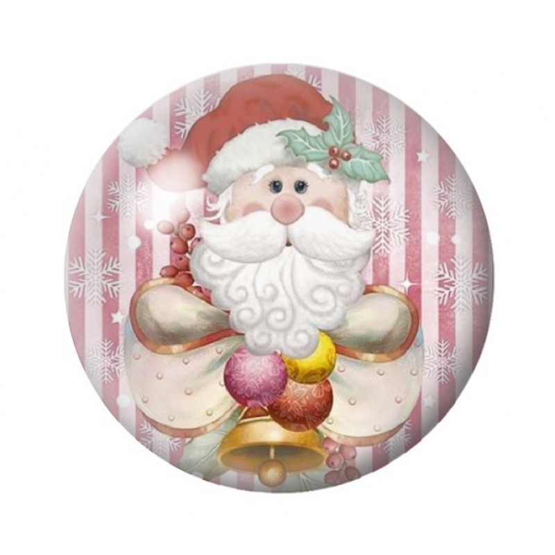 Cabochon en Verre Illustré Noël 12 à 25mm