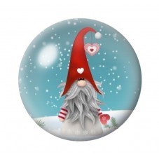 Cabochon en Verre Illustré Noël 12 à 25mm pour la création de bijoux fantaisie - DIY