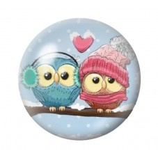 Cabochon en Verre Illustré Noël 12 à 25mm pour la création de bijoux fantaisie - DIY