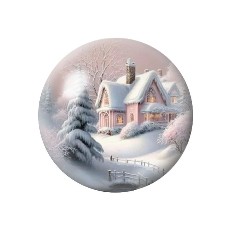 Cabochon en Verre Illustré Noël 12 à 25mm