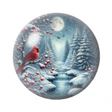 Cabochon en Verre Illustré Noël 12 à 25mm pour la création de bijoux fantaisie - DIY