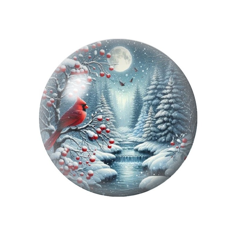 Cabochon en Verre Illustré Noël 12 à 25mm