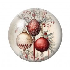 Cabochon en Verre Illustré Noël 12 à 25mm pour la création de bijoux fantaisie - DIY