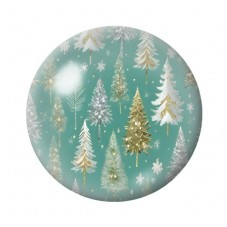 Cabochon en Verre Illustré Noël 12 à 25mm pour la création de bijoux fantaisie - DIY