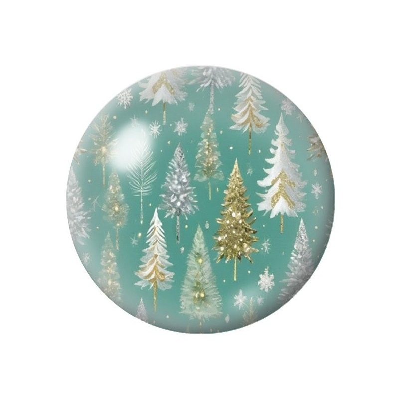 Cabochon en Verre Illustré Noël 12 à 25mm