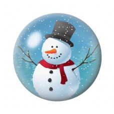 Cabochon en Verre Illustré Noël 12 à 25mm pour la création de bijoux fantaisie - DIY