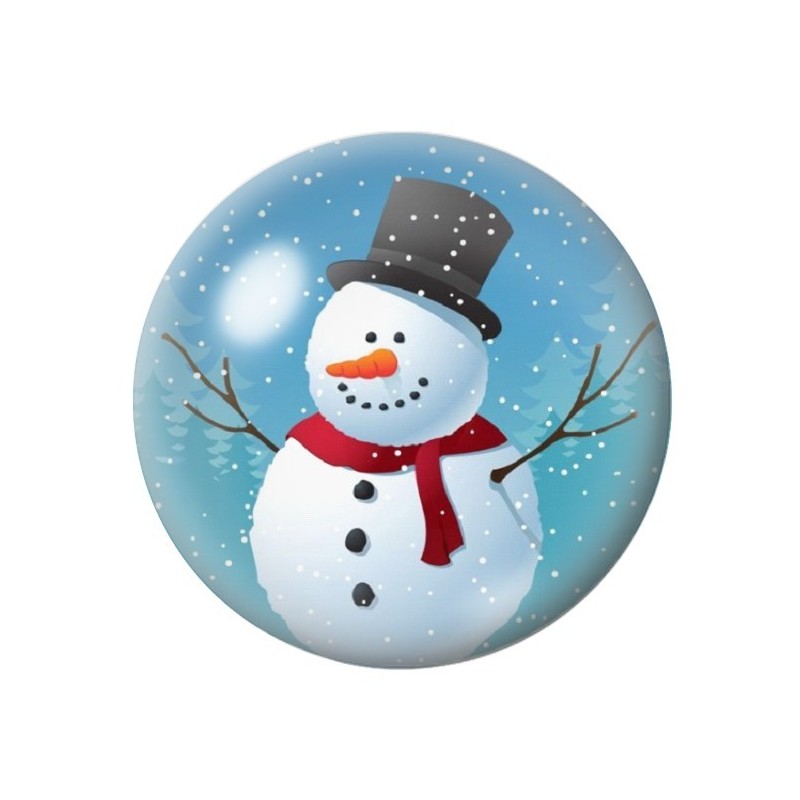 Cabochon en Verre Illustré Noël 12 à 25mm