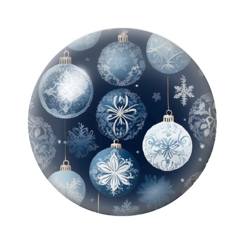 Cabochon en Verre Illustré Noël 12 à 25mm