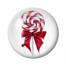 Cabochon en Verre Illustré Noël 12 à 25mm pour la création de bijoux fantaisie - DIY