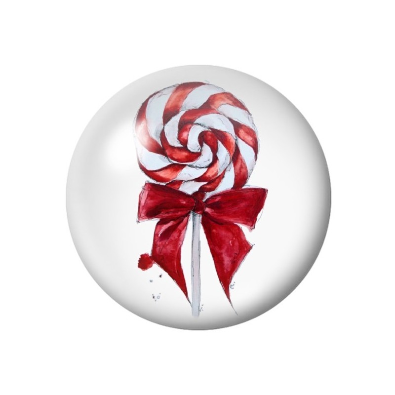 Cabochon en Verre Illustré Noël 12 à 25mm