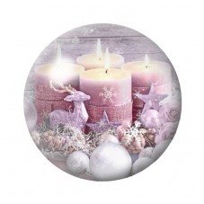 Cabochon en Verre Illustré Noël 12 à 25mm pour la création de bijoux fantaisie - DIY