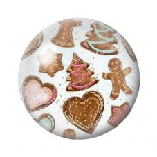 Cabochon en Verre Illustré Noël 12 à 25mm pour la création de bijoux fantaisie - DIY