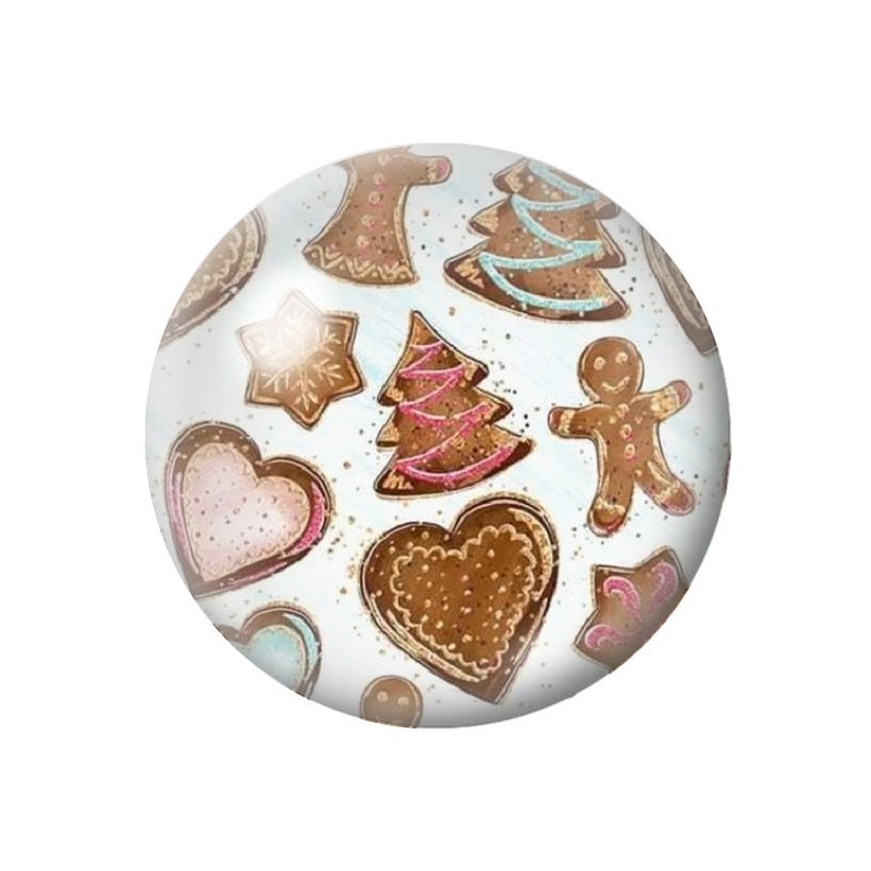 Cabochon en Verre Illustré Noël 12 à 25mm