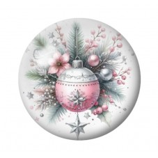 Cabochon en Verre Illustré Noël 12 à 25mm pour la création de bijoux fantaisie - DIY