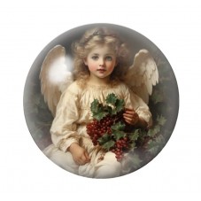 Cabochon en Verre Illustré Noël 12 à 25mm pour la création de bijoux fantaisie - DIY