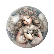 Cabochon en Verre Illustré Noël 12 à 25mm pour la création de bijoux fantaisie - DIY