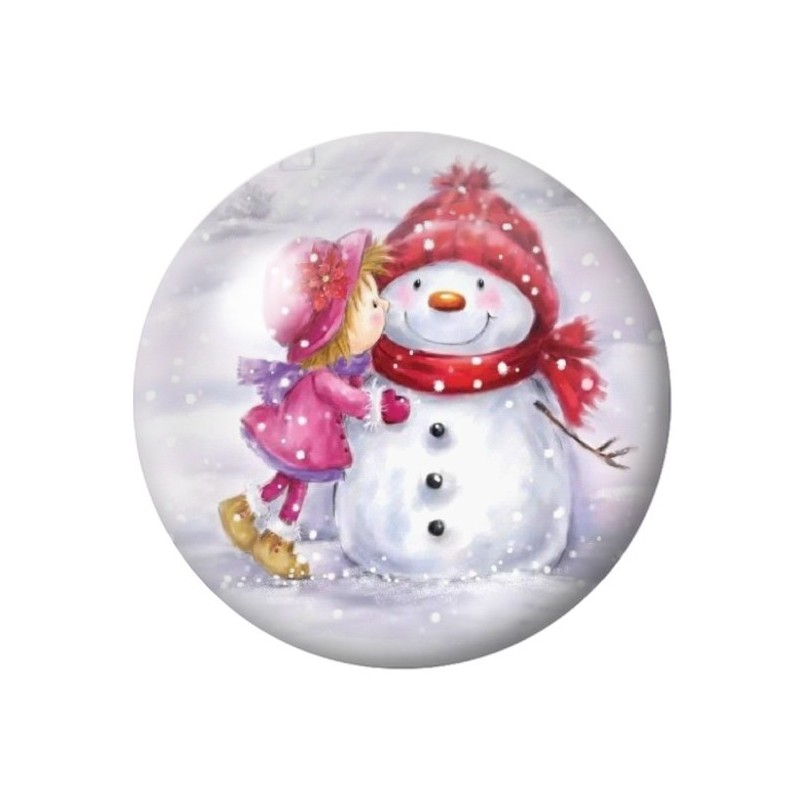 Cabochon en Verre Illustré Noël 12 à 25mm