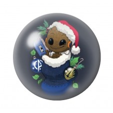 Cabochon en Verre Illustré Noël 12 à 25mm pour la création de bijoux fantaisie - DIY