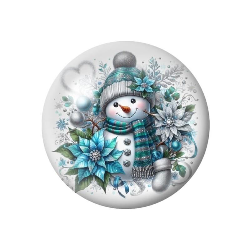 Cabochon en Verre Illustré Noël 12 à 25mm