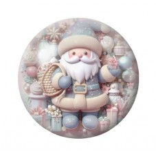 Cabochon en Verre Illustré Noël 12 à 25mm pour la création de bijoux fantaisie - DIY