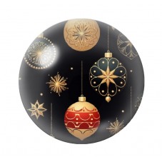 Cabochon en Verre Illustré Noël 12 à 25mm pour la création de bijoux fantaisie - DIY