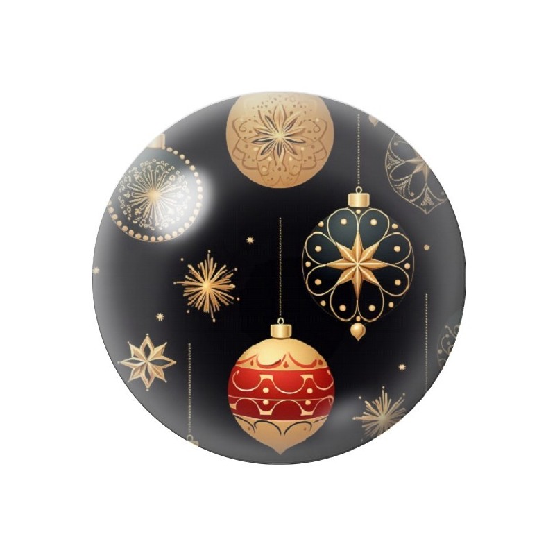 Cabochon en Verre Illustré Noël 12 à 25mm