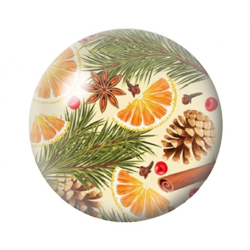 Cabochon en Verre Illustré Noël 12 à 25mm