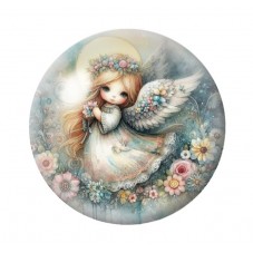 Cabochon en Verre Illustré Noël 12 à 25mm pour la création de bijoux fantaisie - DIY