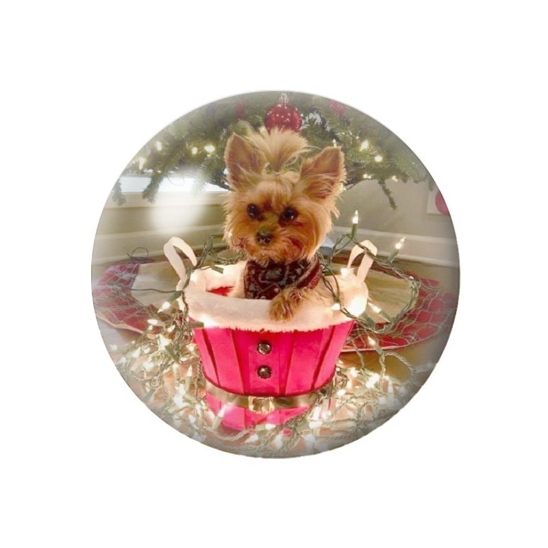 Cabochon en Verre Illustré Noël 12 à 25mm