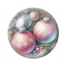 Cabochon en Verre Illustré Noël 12 à 25mm pour la création de bijoux fantaisie - DIY