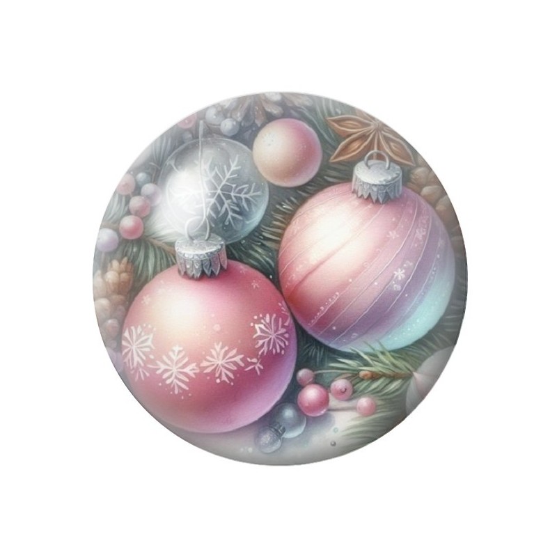 Cabochon en Verre Illustré Noël 12 à 25mm
