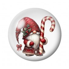 Cabochon en Verre Illustré Noël 12 à 25mm pour la création de bijoux fantaisie - DIY