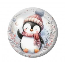 Cabochon en Verre Illustré Noël 12 à 25mm pour la création de bijoux fantaisie - DIY