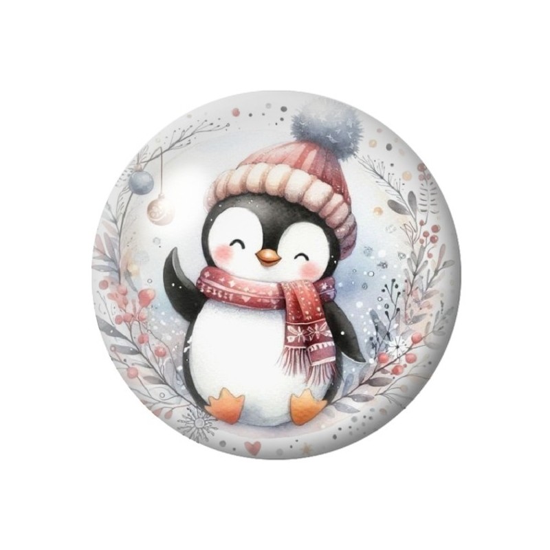 Cabochon en Verre Illustré Noël 12 à 25mm