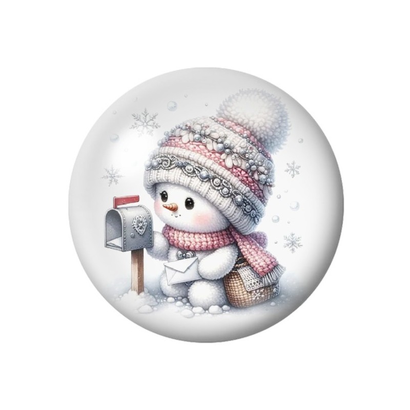 Cabochon en Verre Illustré Noël 12 à 25mm
