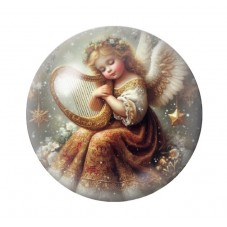 Cabochon en Verre Illustré Noël 12 à 25mm pour la création de bijoux fantaisie - DIY