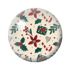 Cabochon en Verre Illustré Noël 12 à 25mm pour la création de bijoux fantaisie - DIY