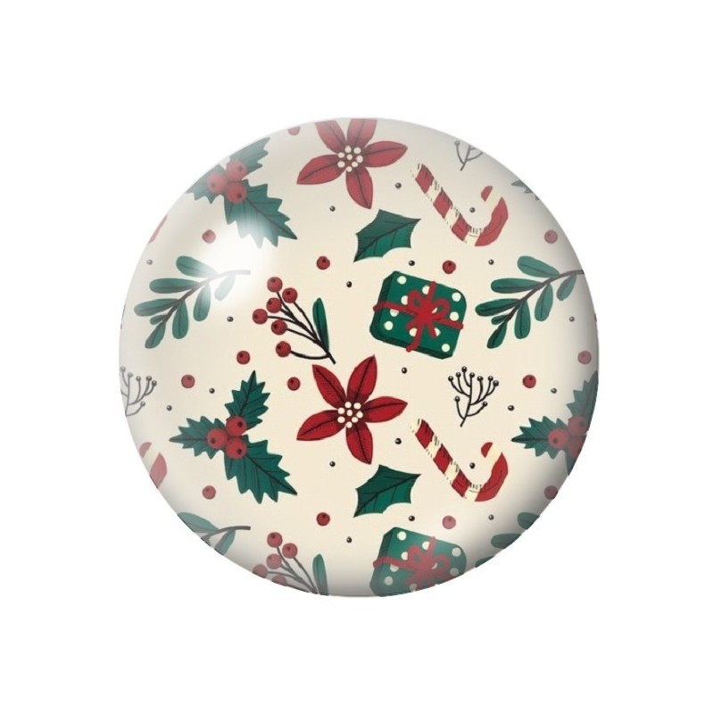 Cabochon en Verre Illustré Noël 12 à 25mm