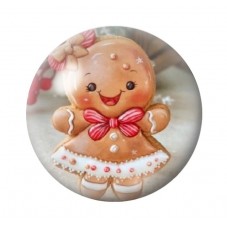 Cabochon en Verre Illustré Noël 12 à 25mm pour la création de bijoux fantaisie - DIY