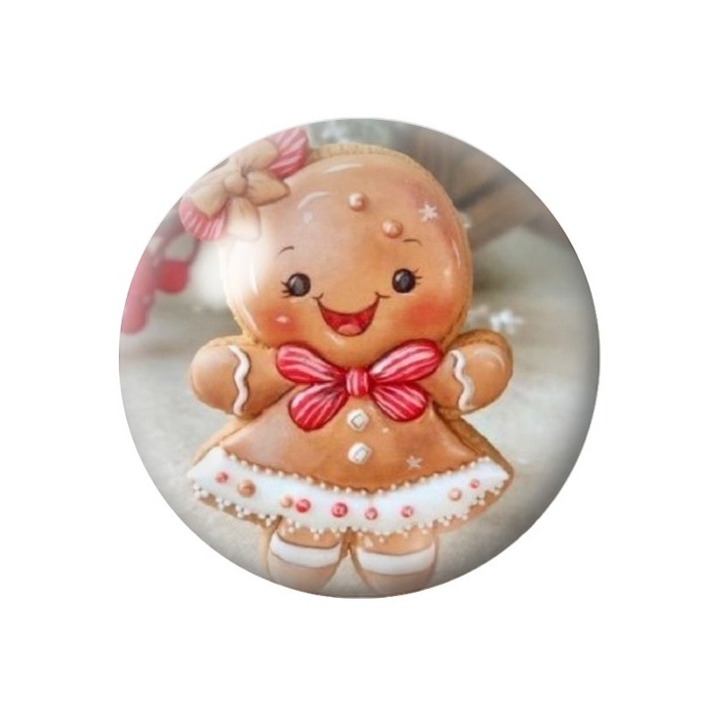 Cabochon en Verre Illustré Noël 12 à 25mm