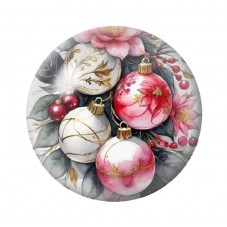 Cabochon en Verre Illustré Noël 12 à 25mm pour la création de bijoux fantaisie - DIY