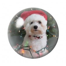 Cabochon en Verre Illustré Noël 12 à 25mm pour la création de bijoux fantaisie - DIY