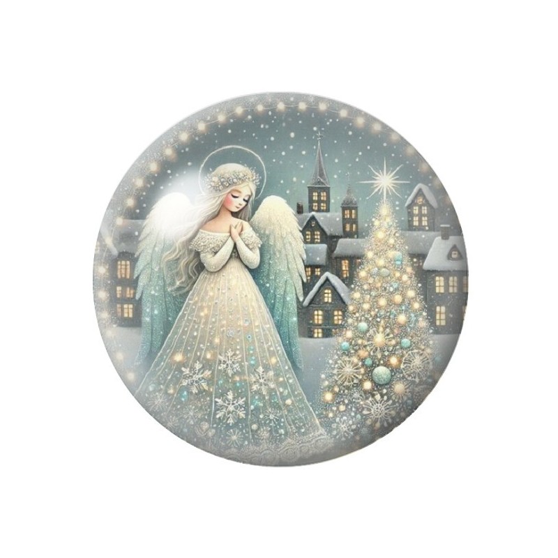 Cabochon en Verre Illustré Noël 12 à 25mm
