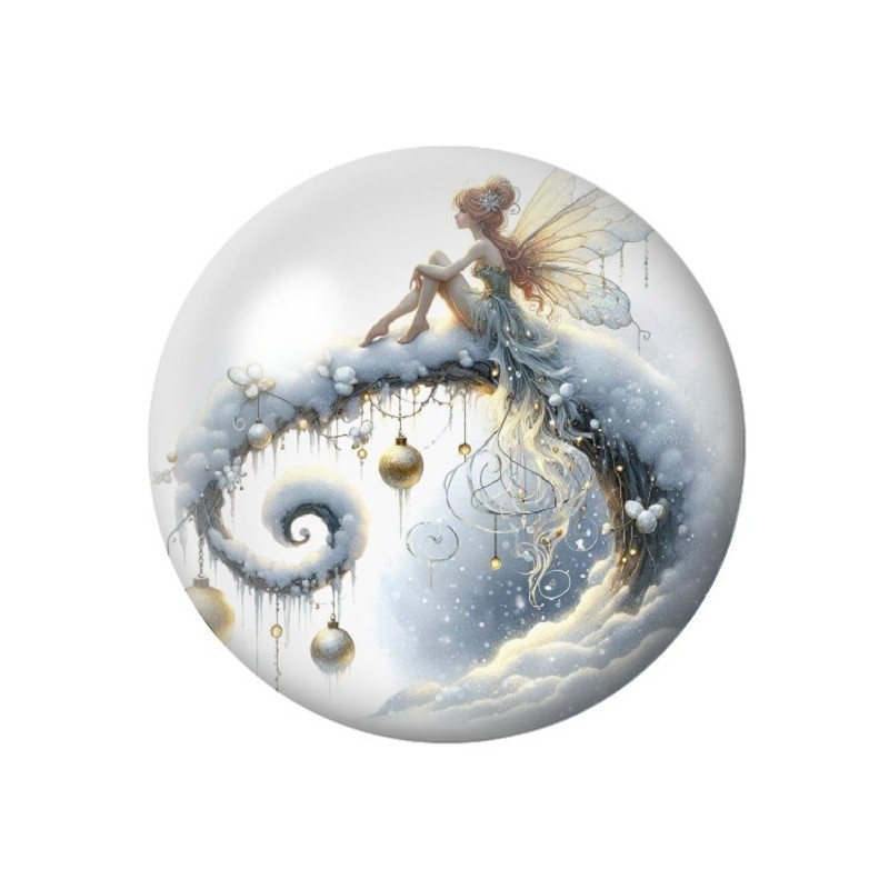 Cabochon en Verre Illustré Noël 12 à 25mm