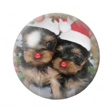 Cabochon en Verre Illustré Noël 12 à 25mm pour la création de bijoux fantaisie - DIY