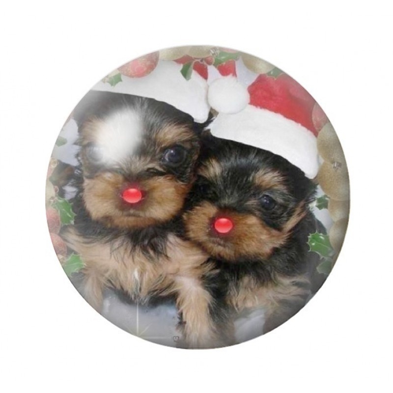 Cabochon en Verre Illustré Noël 12 à 25mm