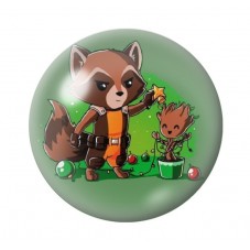 Cabochon en Verre Illustré Noël 12 à 25mm pour la création de bijoux fantaisie - DIY