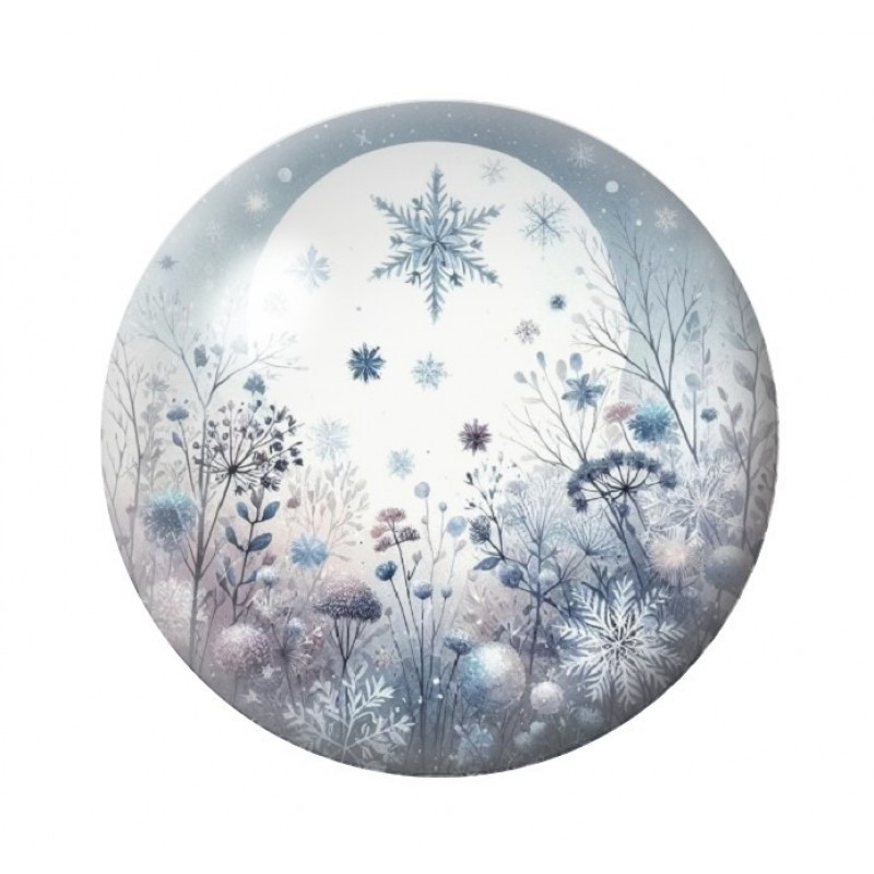 Cabochon en Verre Illustré Noël 12 à 25mm