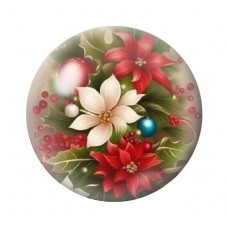 Cabochon en Verre Illustré Noël 12 à 25mm pour la création de bijoux fantaisie - DIY